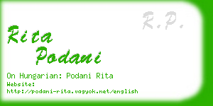 rita podani business card